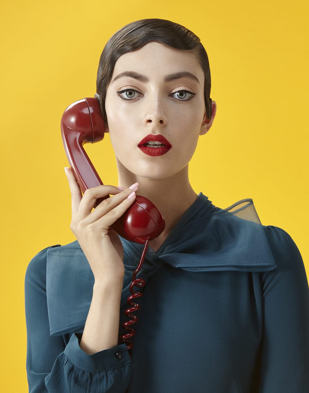 Naj Oleari cosmetics makeup campaign Milan