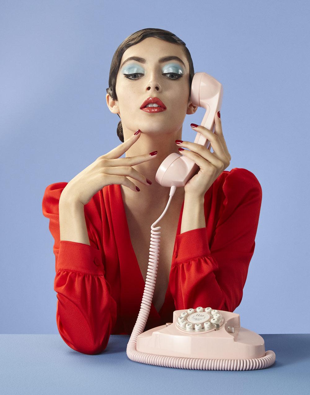Naj Oleari cosmetics makeup campaign Milan
