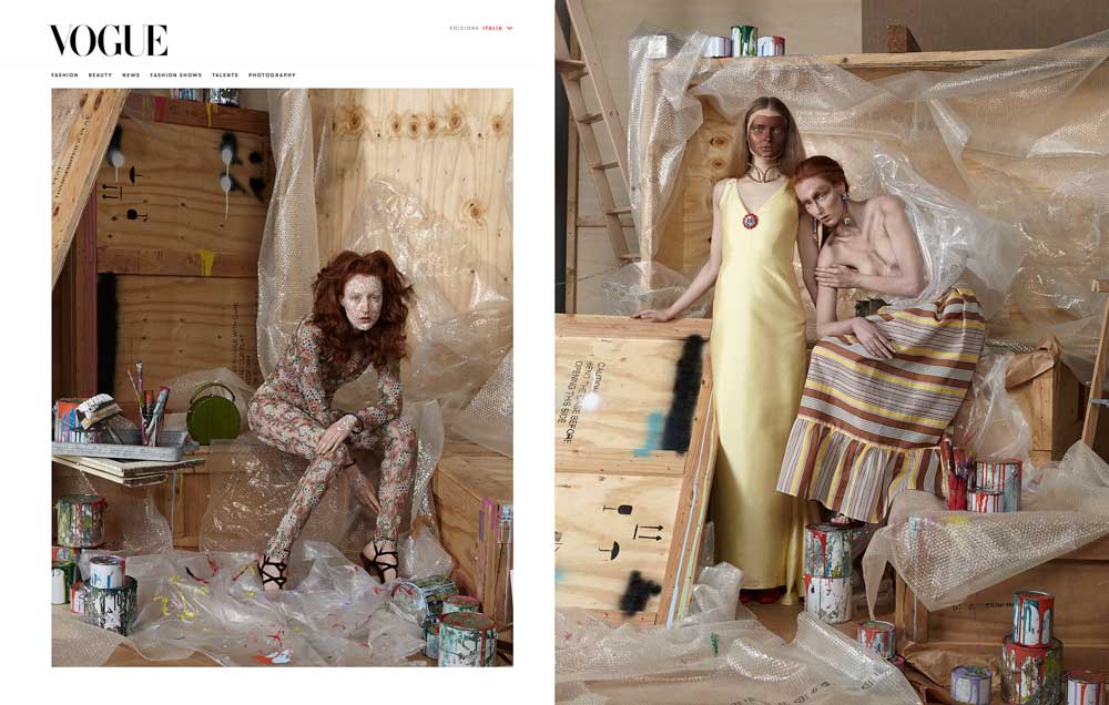 Vogue Talenti sul set, Gallery Girls, editoriale