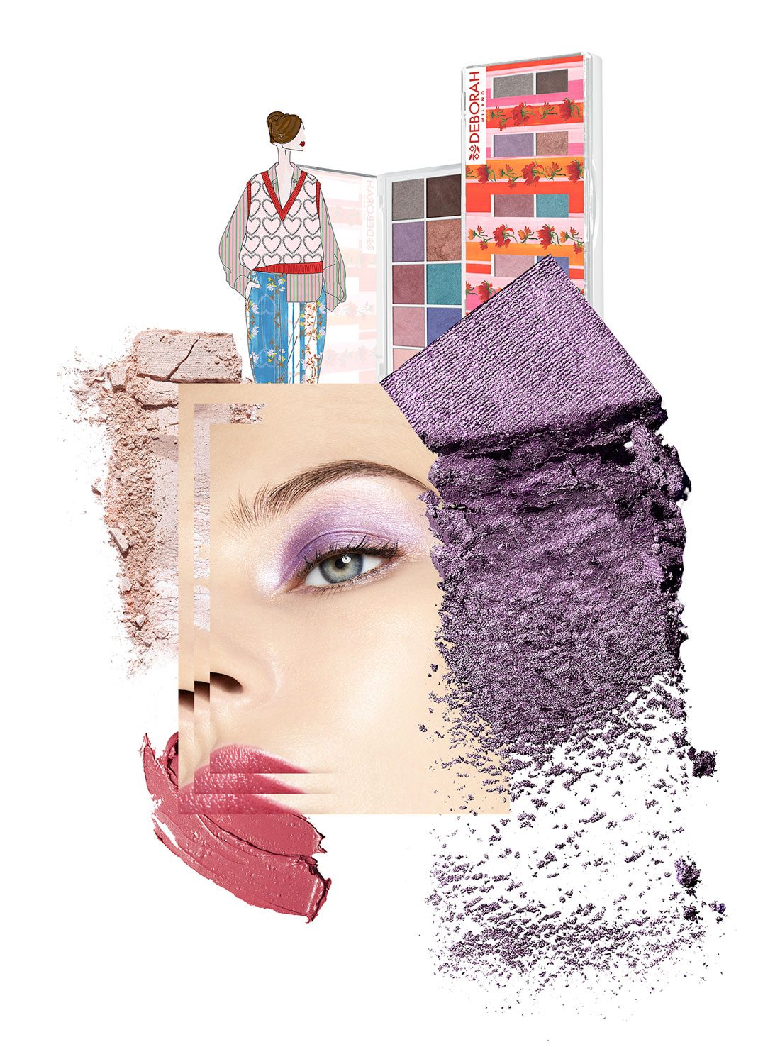 Vogue Italia Beauty editorial for Deborah make up Milano